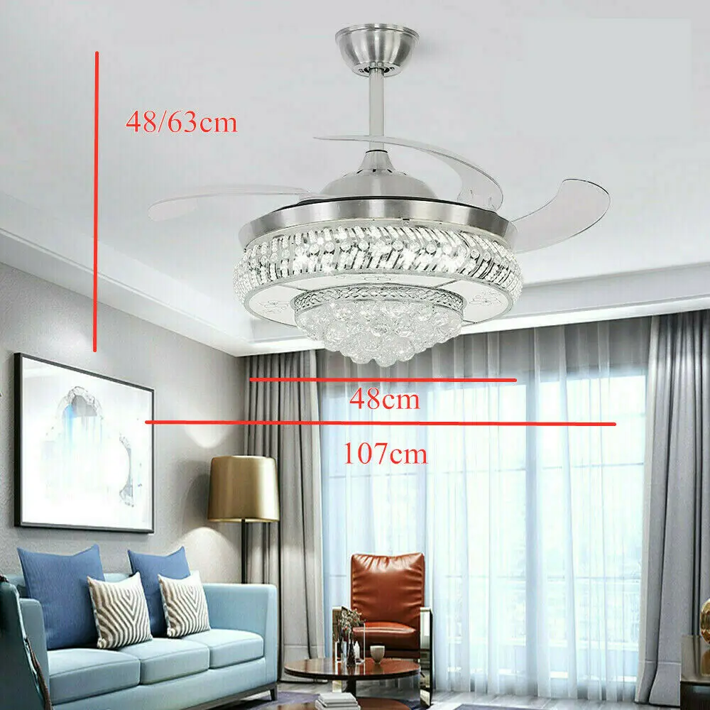 Krysolis Crystal Ceiling Fan - Image 9