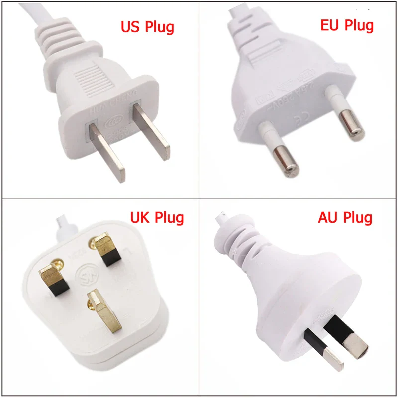 Lamp Adapter Extension Cord US EU UK AU Plug - Image 4