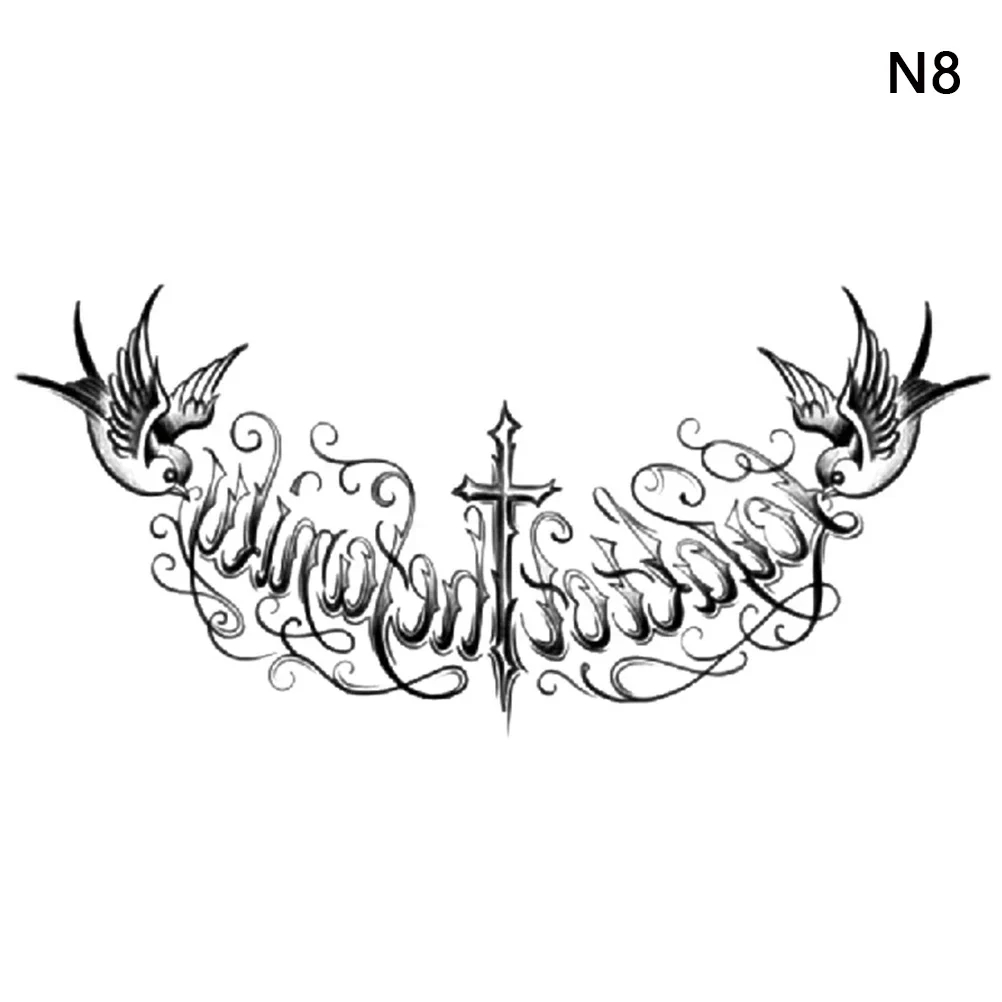 Large Chest Waist Shoulder Back Temporary Tattoo Sticker - Image 10
