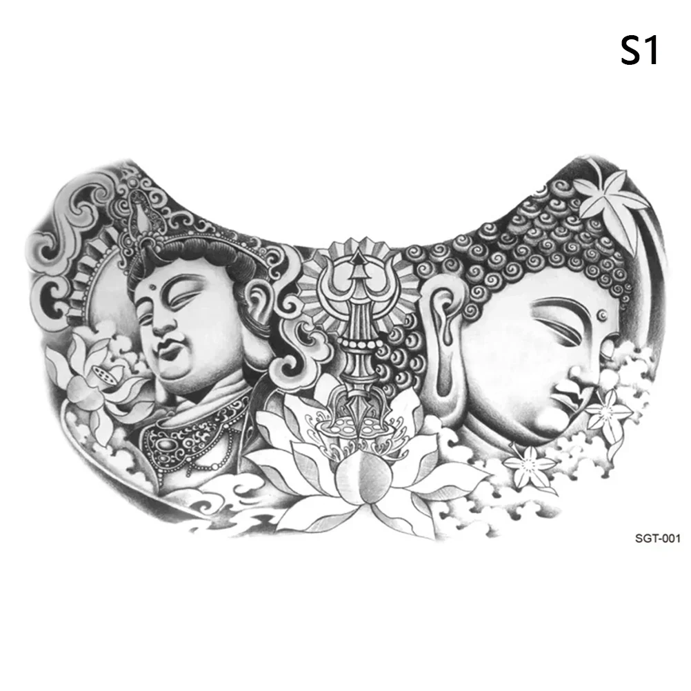 Large Chest Waist Shoulder Back Temporary Tattoo Sticker - Image 11