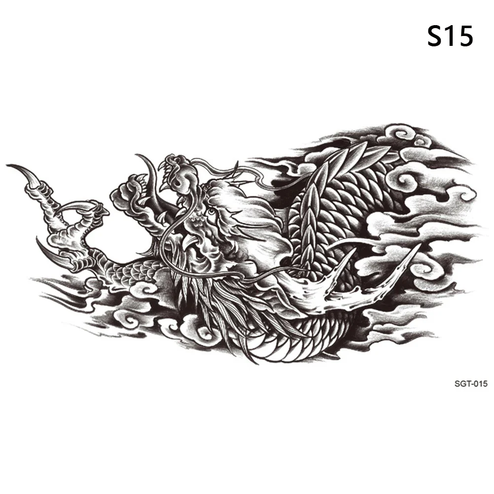 Large Chest Waist Shoulder Back Temporary Tattoo Sticker - Image 12