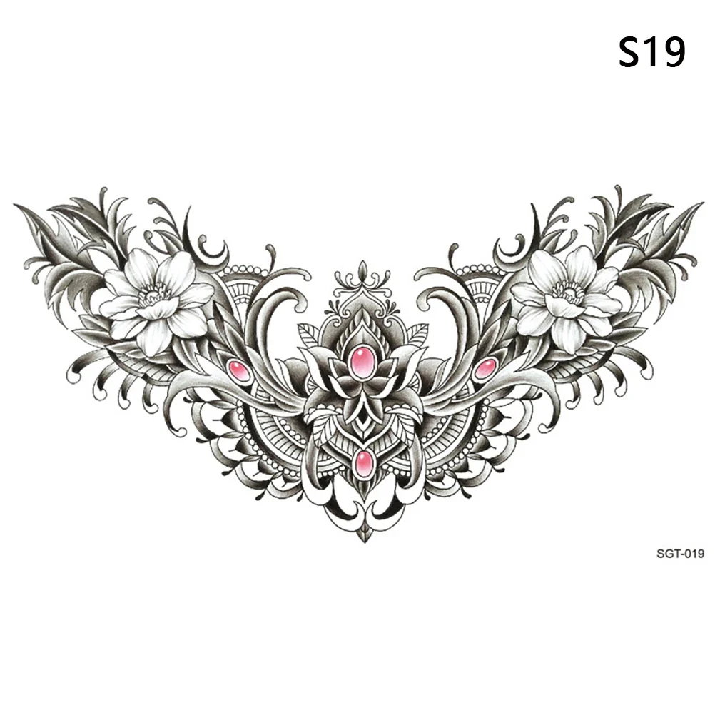 Large Chest Waist Shoulder Back Temporary Tattoo Sticker - Image 13
