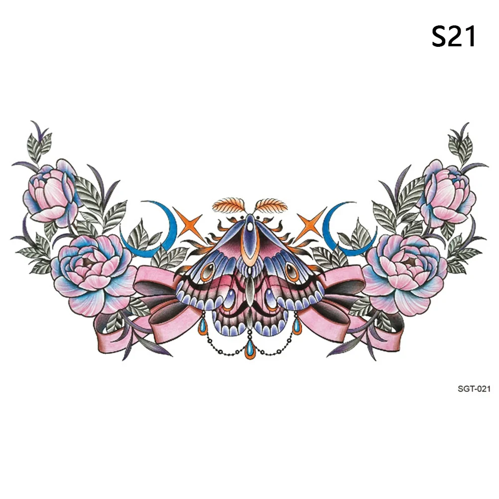 Large Chest Waist Shoulder Back Temporary Tattoo Sticker - Image 14