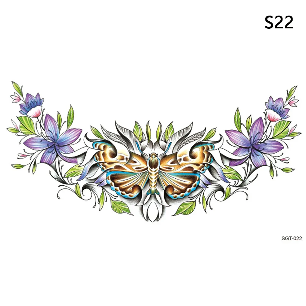Large Chest Waist Shoulder Back Temporary Tattoo Sticker - Image 15