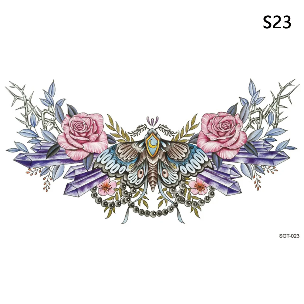 Large Chest Waist Shoulder Back Temporary Tattoo Sticker - Image 16