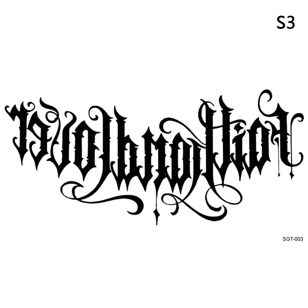 Large Chest Waist Shoulder Back Temporary Tattoo Sticker - Image 21