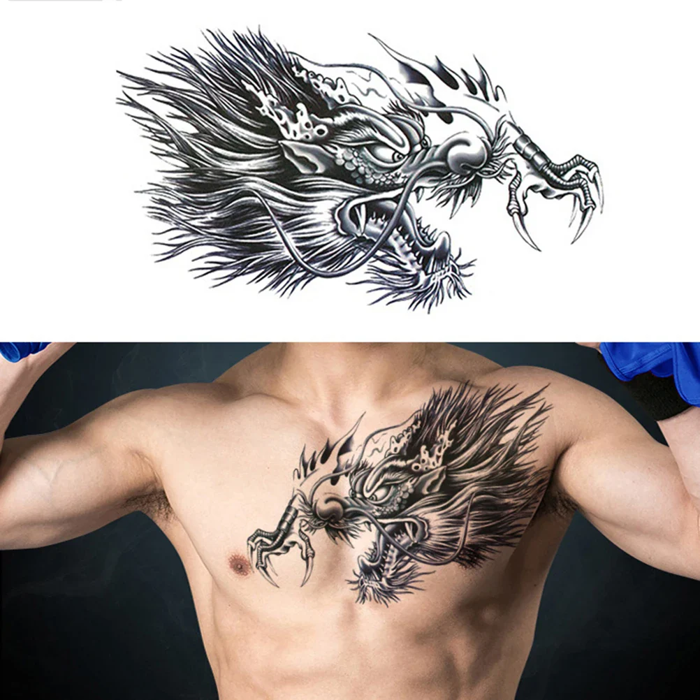Large Chest Waist Shoulder Back Temporary Tattoo Sticker - Image 4