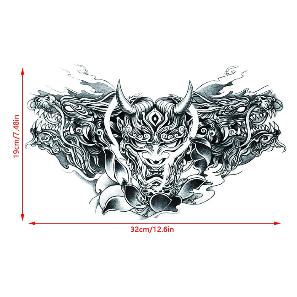 Large Chest Waist Shoulder Back Temporary Tattoo Sticker - Image 6