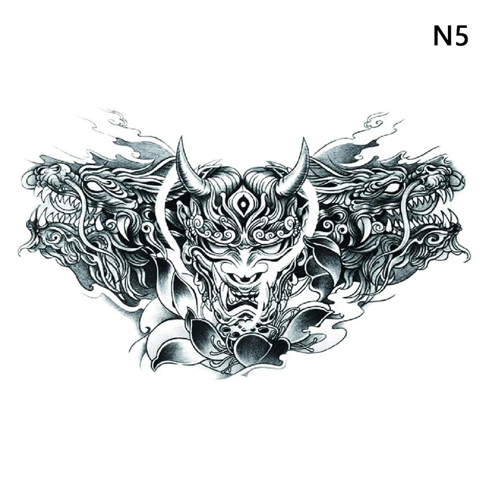 Large Chest Waist Shoulder Back Temporary Tattoo Sticker - Image 7