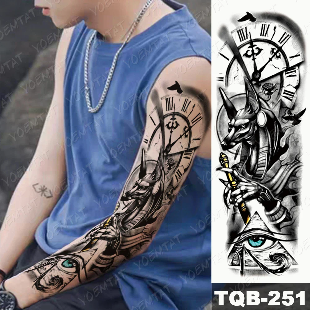 Large Full Arm Sleeve Waterproof Temporary Tattoo - Image 11