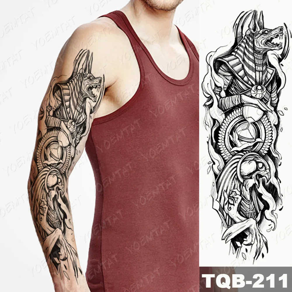 Large Full Arm Sleeve Waterproof Temporary Tattoo - Image 7