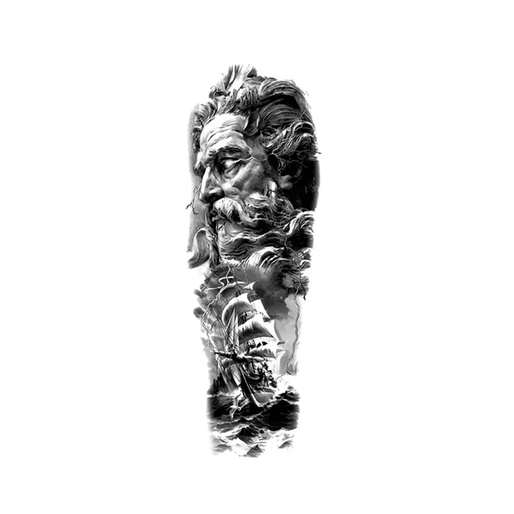 Large Full Arm Sleeve Waterproof Temporary Tattoo - Image 8