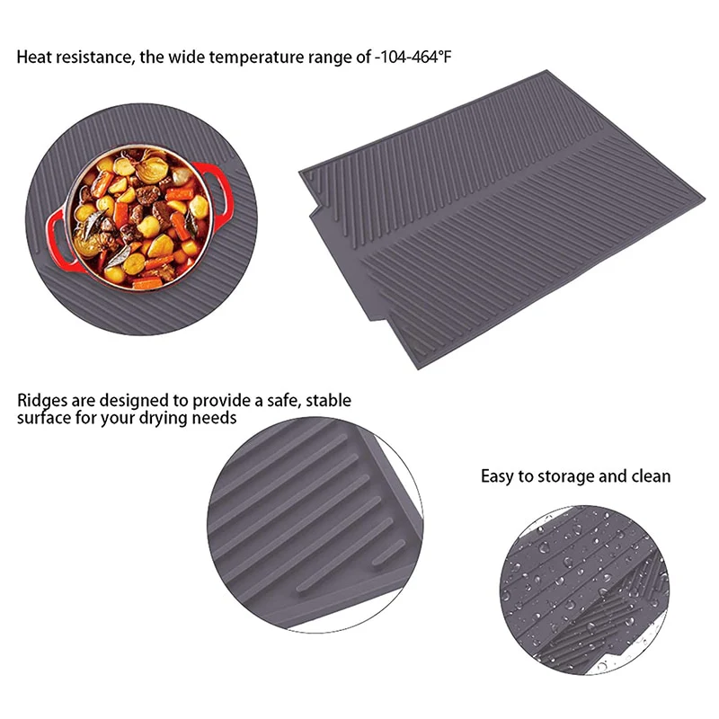 Large Silicone Dish Drying Mat - Image 8
