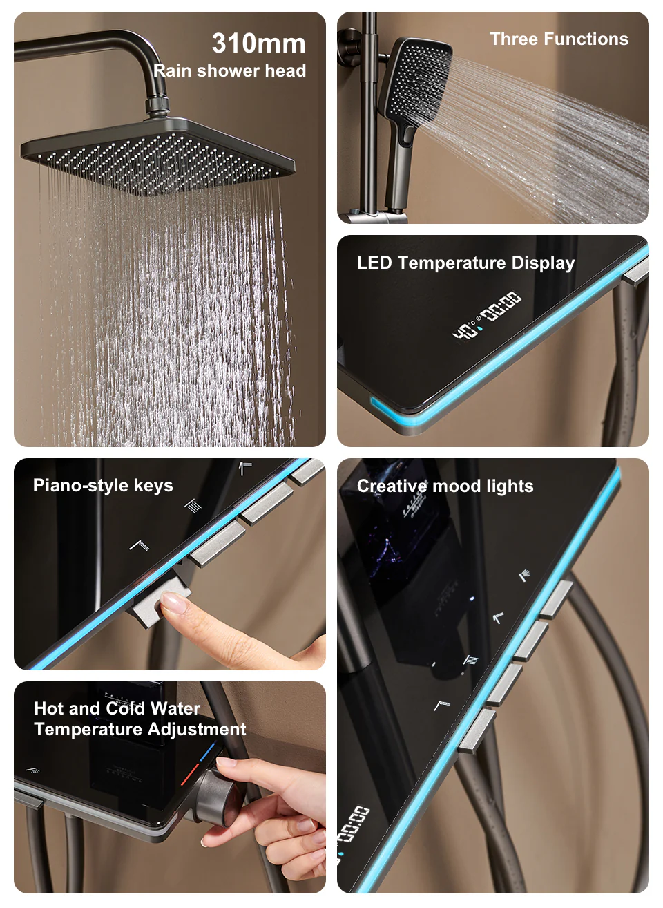 LED Digital Rainfall Shower - Image 7