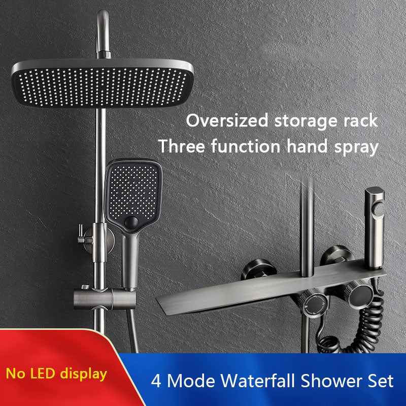 LED Display Digital Grey Knob Shower Set - Image 3