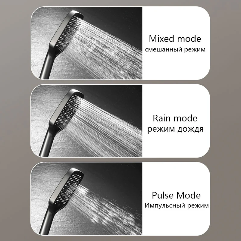 LED Display Digital Grey Knob Shower Set - Image 6