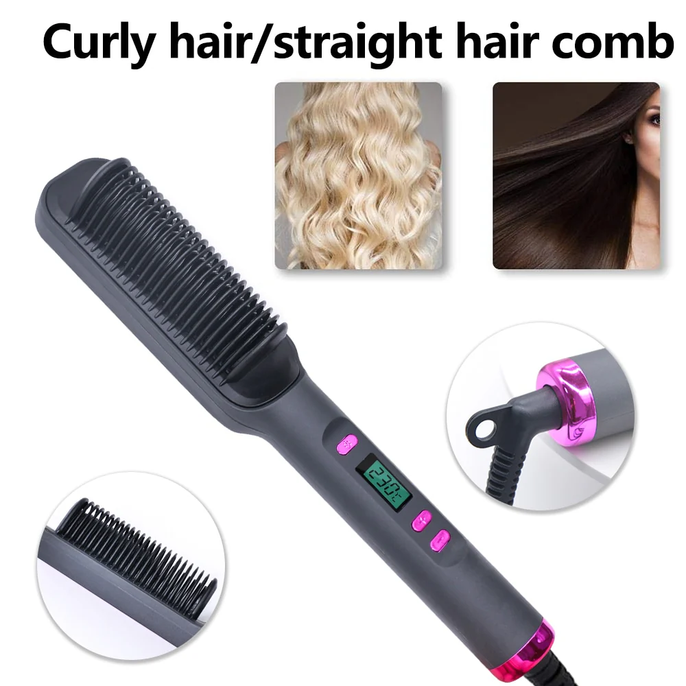 LED Display Electric Hot Air Straightener Comb - Image 20