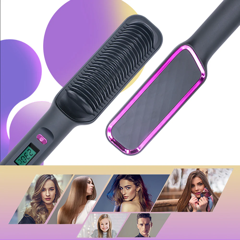 LED Display Electric Hot Air Straightener Comb - Image 24