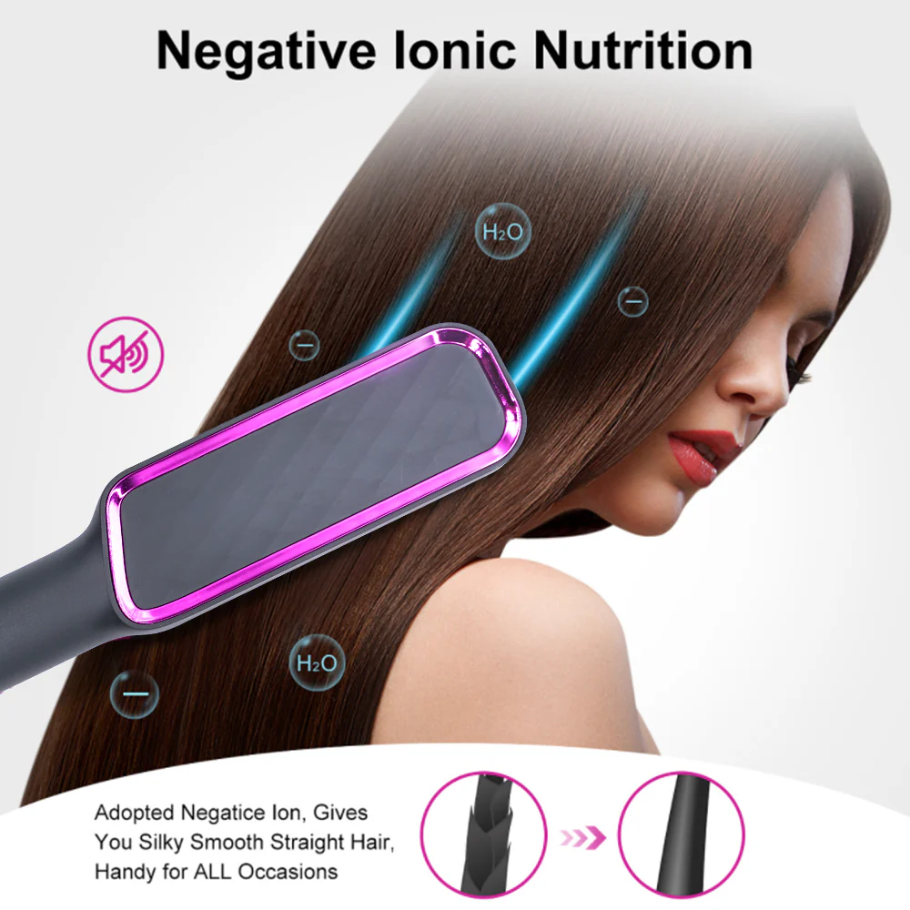 LED Display Electric Hot Air Straightener Comb - Image 29