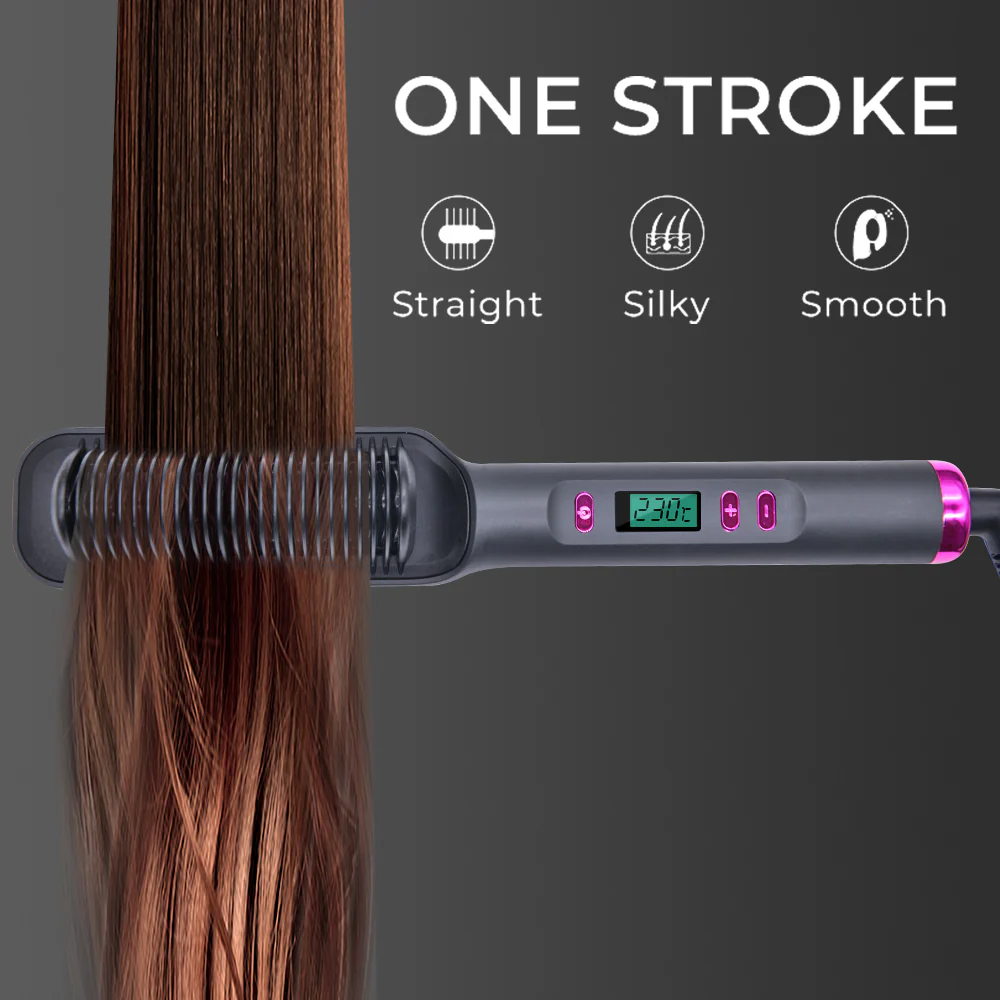 LED Display Electric Hot Air Straightener Comb - Image 31