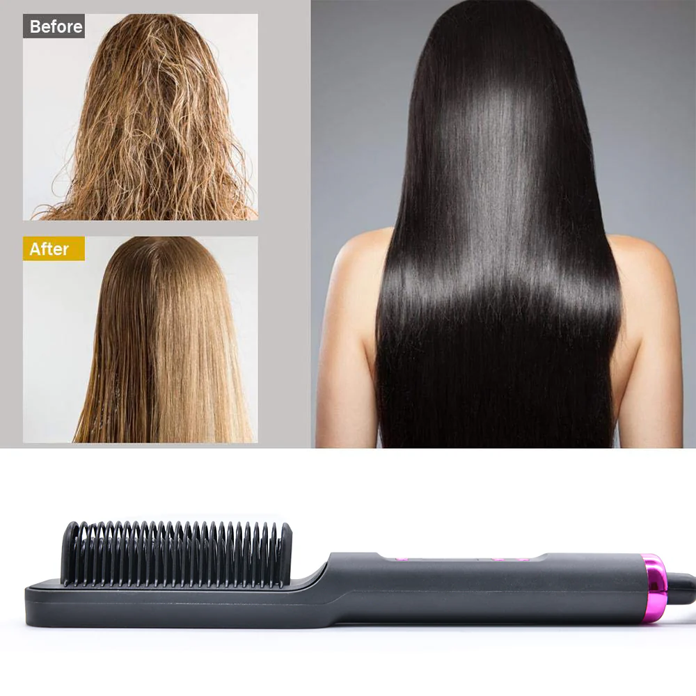LED Display Electric Hot Air Straightener Comb - Image 32