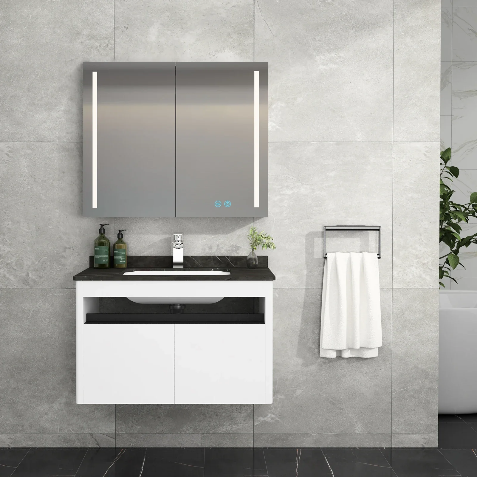 LED Touch Mirror Cabinet 31.5 X 23.62 inch - Image 7