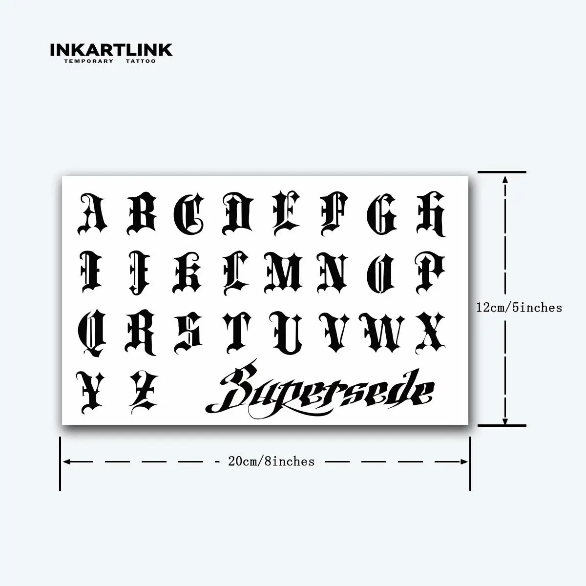 Letters Temporary Tattoo Sticker - Image 4
