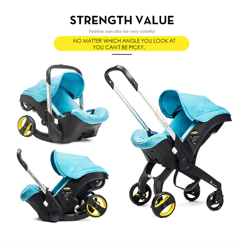 Lightweight 3-In-1 Foldable Baby Car Seat Carriage Stroller - Image 16