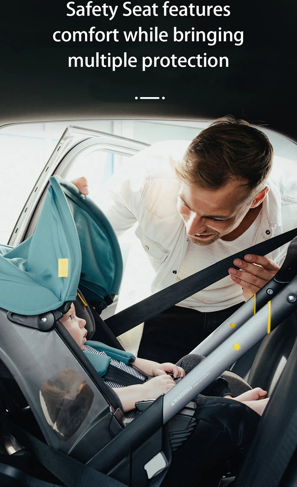 Lightweight 3-In-1 Foldable Baby Car Seat Carriage Stroller - Image 26
