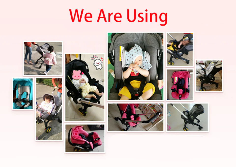 Lightweight 3-In-1 Foldable Baby Car Seat Carriage Stroller - Image 29