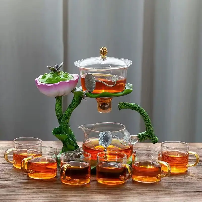Lotus Essence: Heat-Resistant Kungfu Tea Set - Image 21