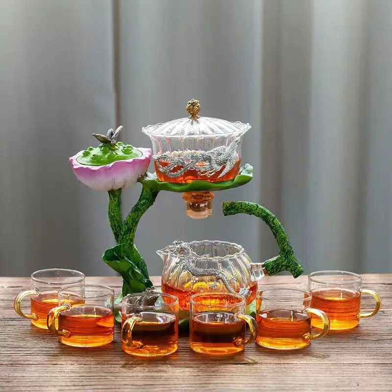Lotus Essence: Heat-Resistant Kungfu Tea Set - Image 25