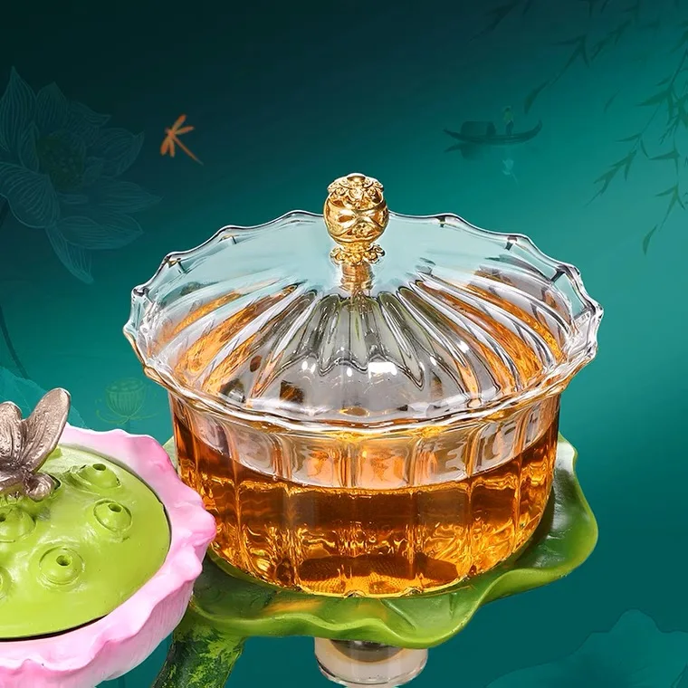 Lotus Essence: Heat-Resistant Kungfu Tea Set - Image 3