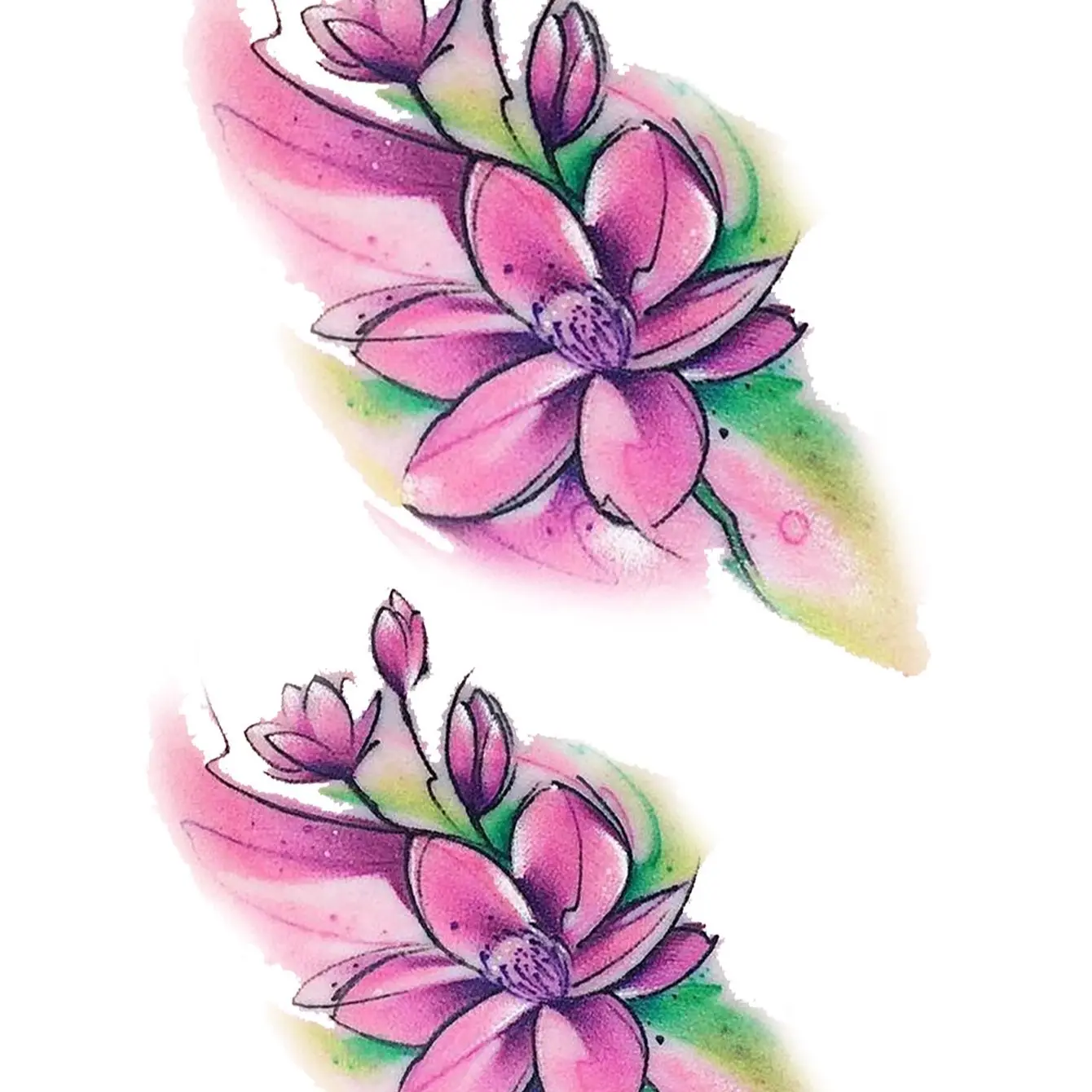 Lotus Tattoo Sticker - Image 3