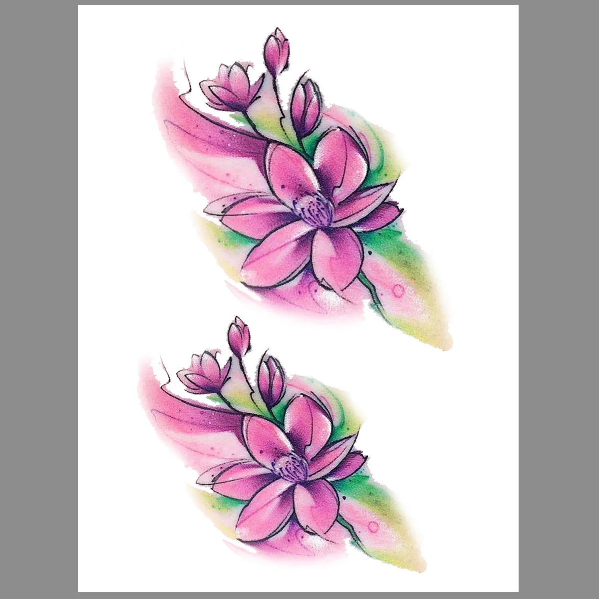Lotus Tattoo Sticker - Image 4