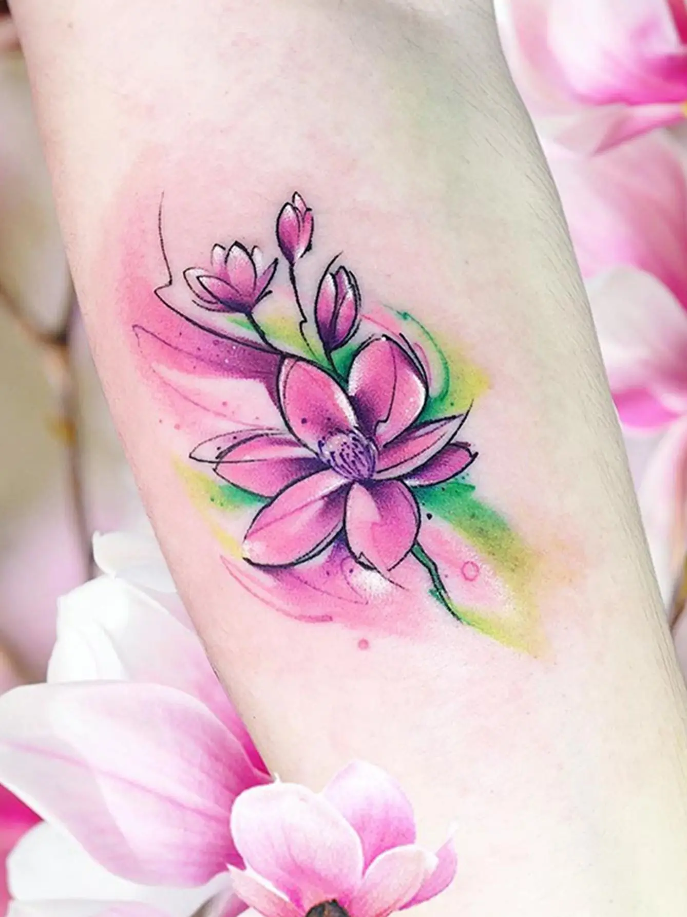 Lotus Tattoo Sticker - Image 6