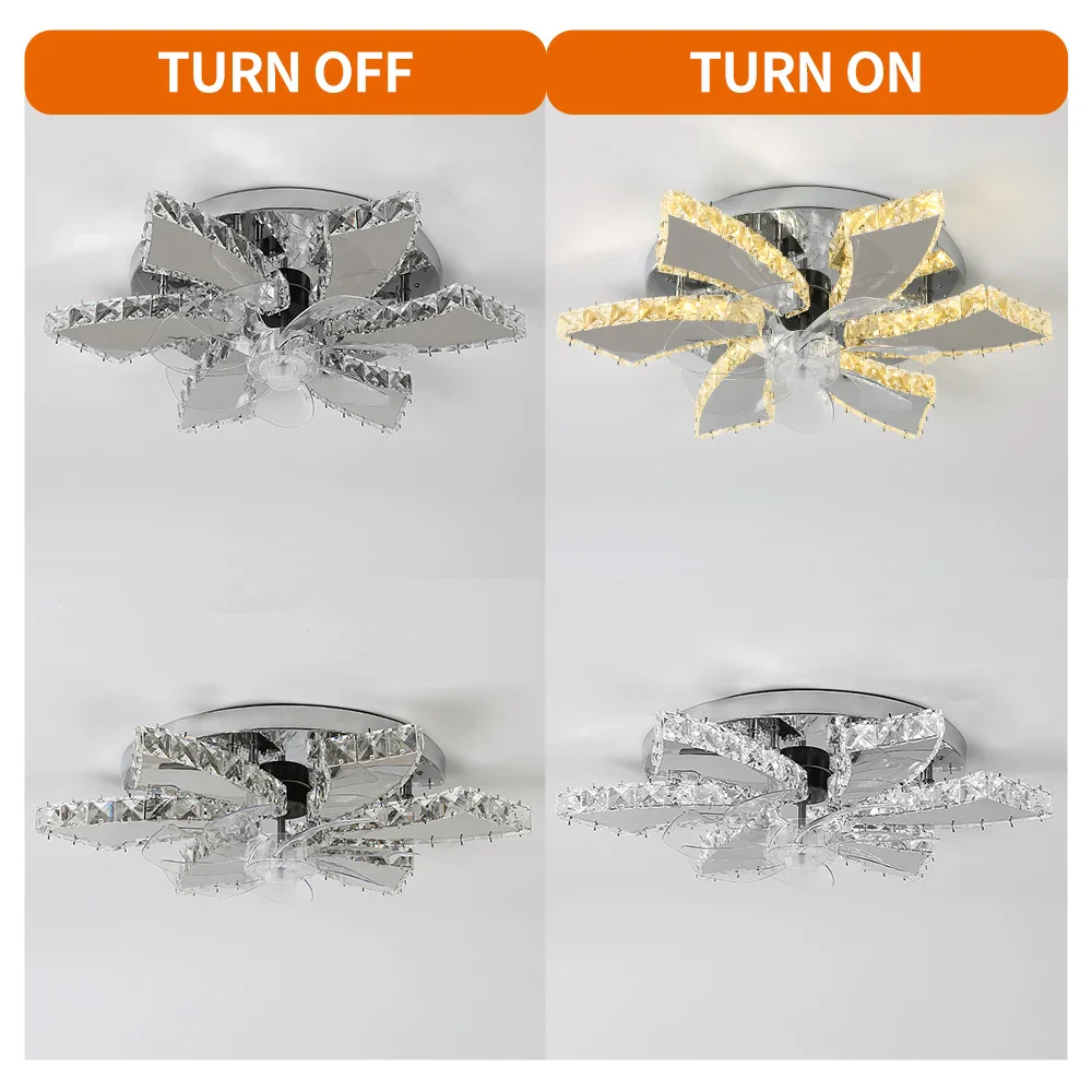 Luxora Beam Luxury Crystal Ceiling Fan - Image 10
