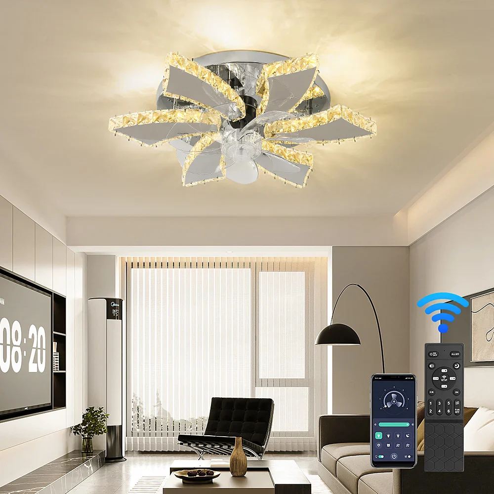 Luxora Beam Luxury Crystal Ceiling Fan - Image 14