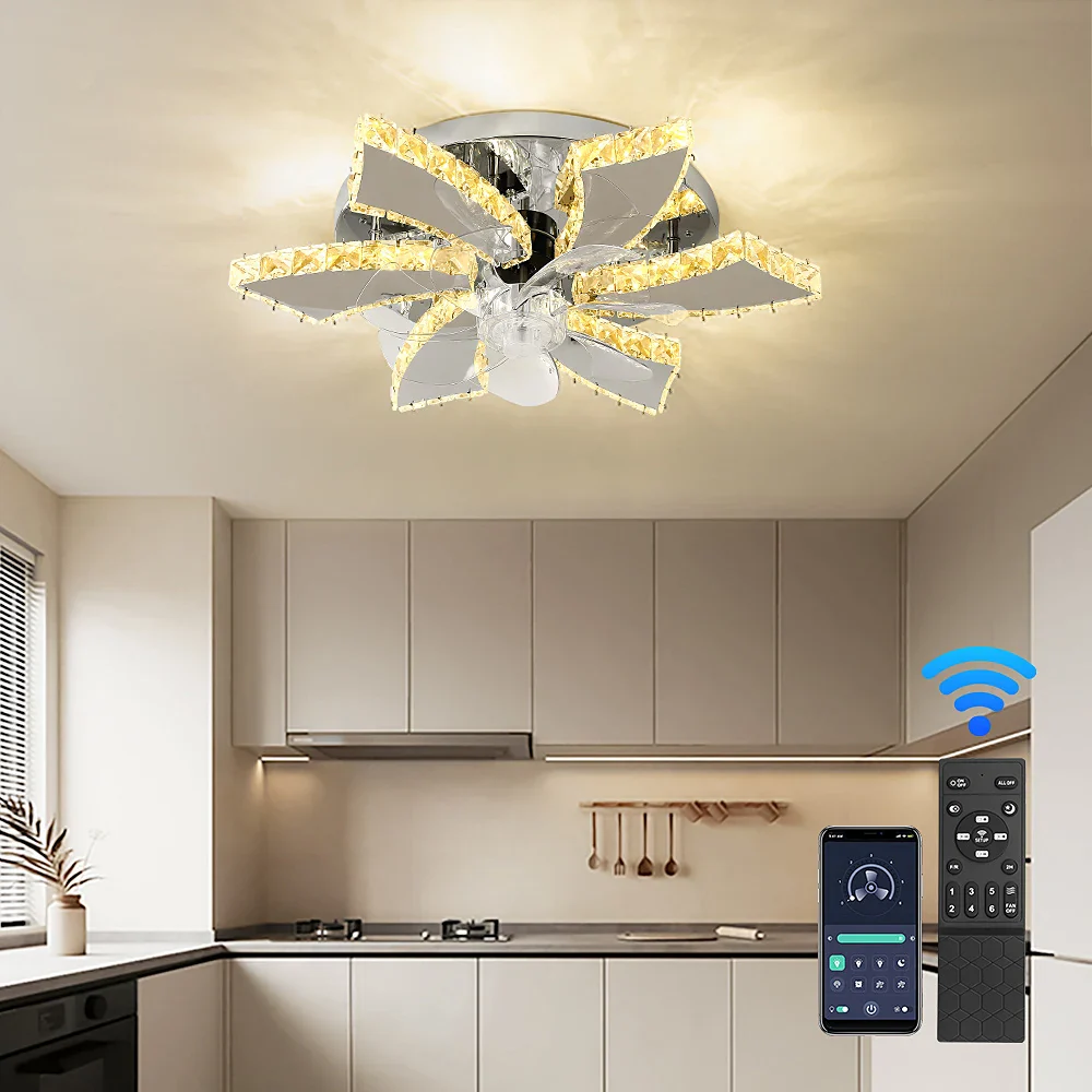 Luxora Beam Luxury Crystal Ceiling Fan - Image 15