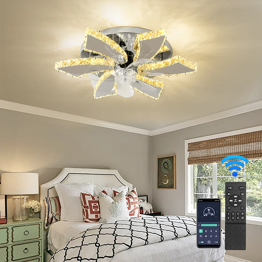Luxora Beam Luxury Crystal Ceiling Fan - Image 17