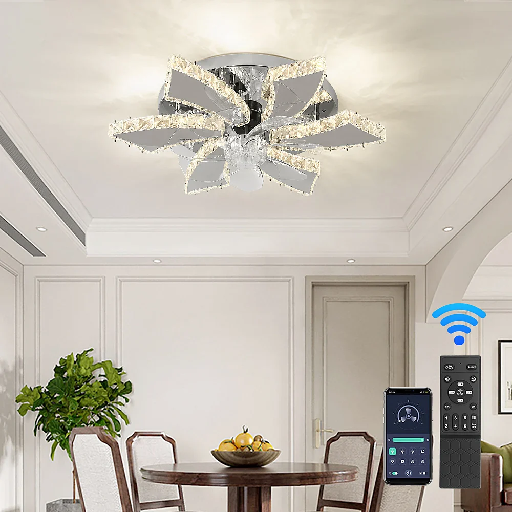 Luxora Beam Luxury Crystal Ceiling Fan - Image 18