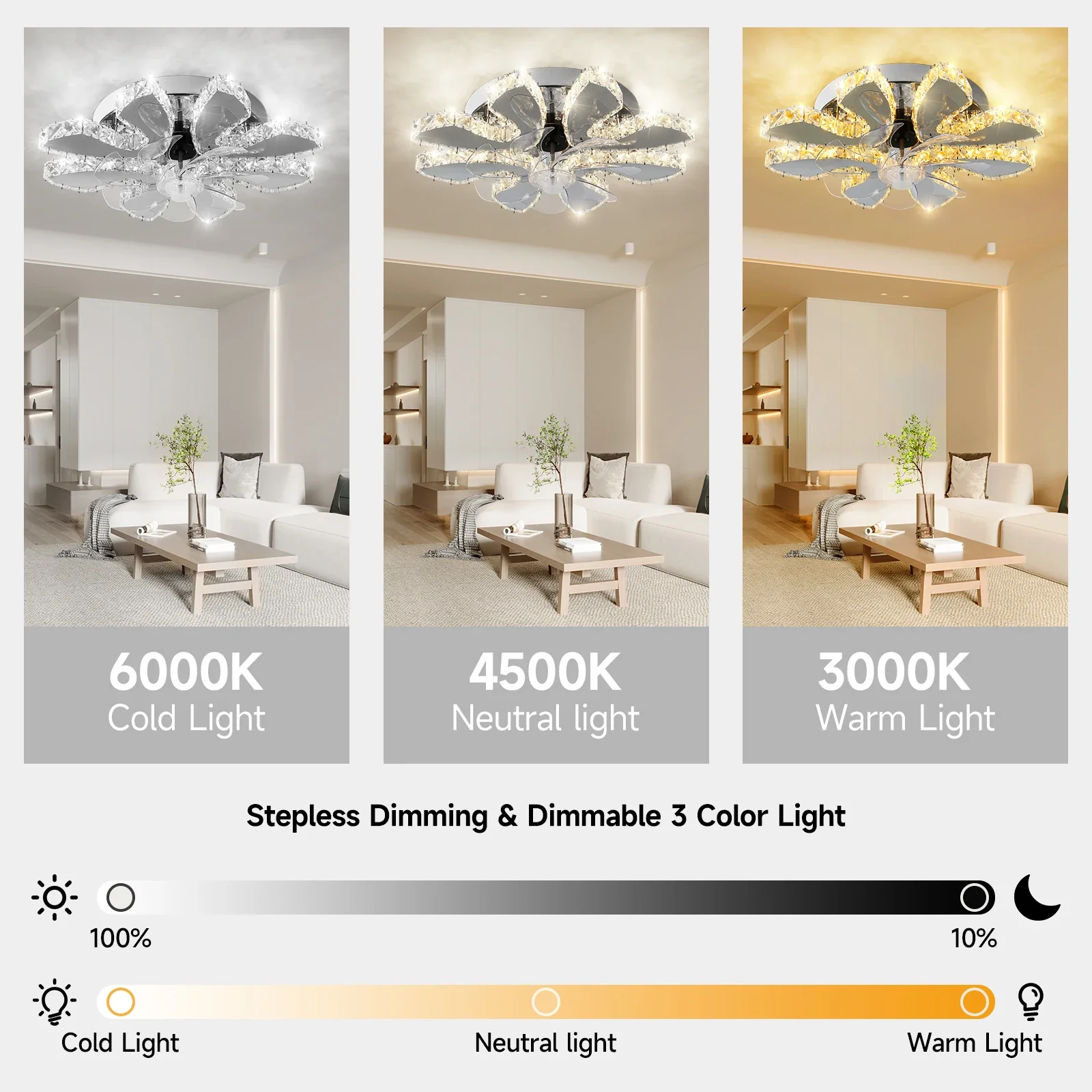 Luxora Beam Luxury Crystal Ceiling Fan - Image 27