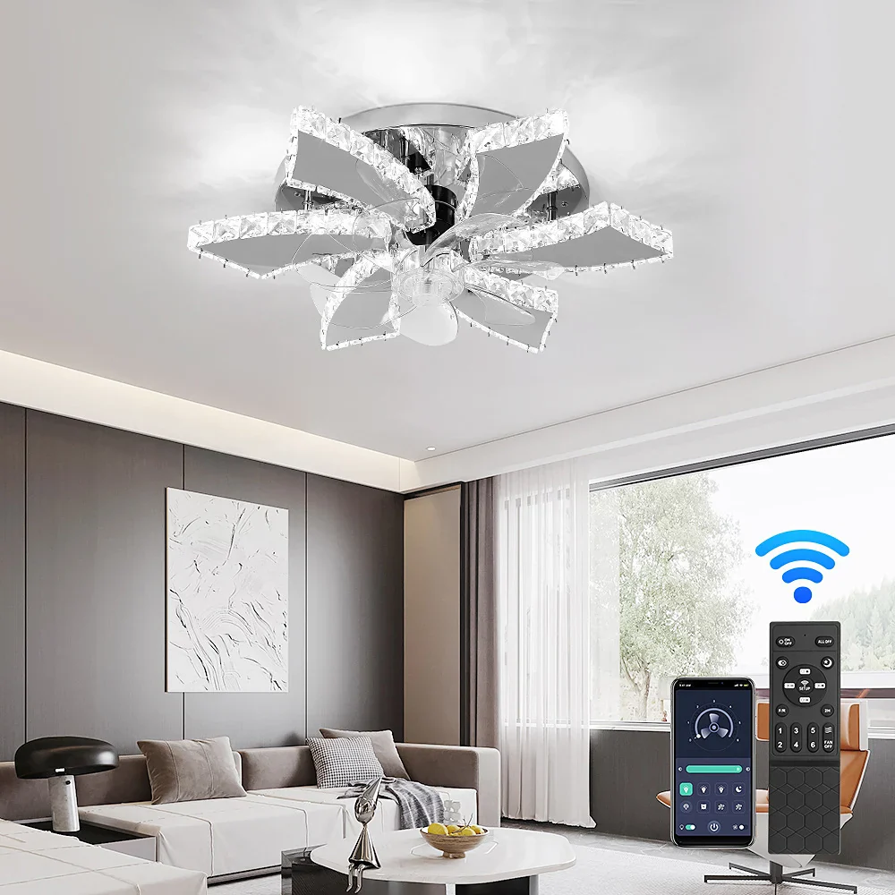 Luxora Beam Luxury Crystal Ceiling Fan - Image 3