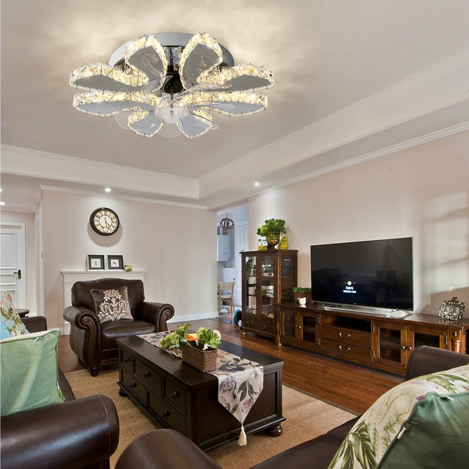Luxora Beam Luxury Crystal Ceiling Fan - Image 4