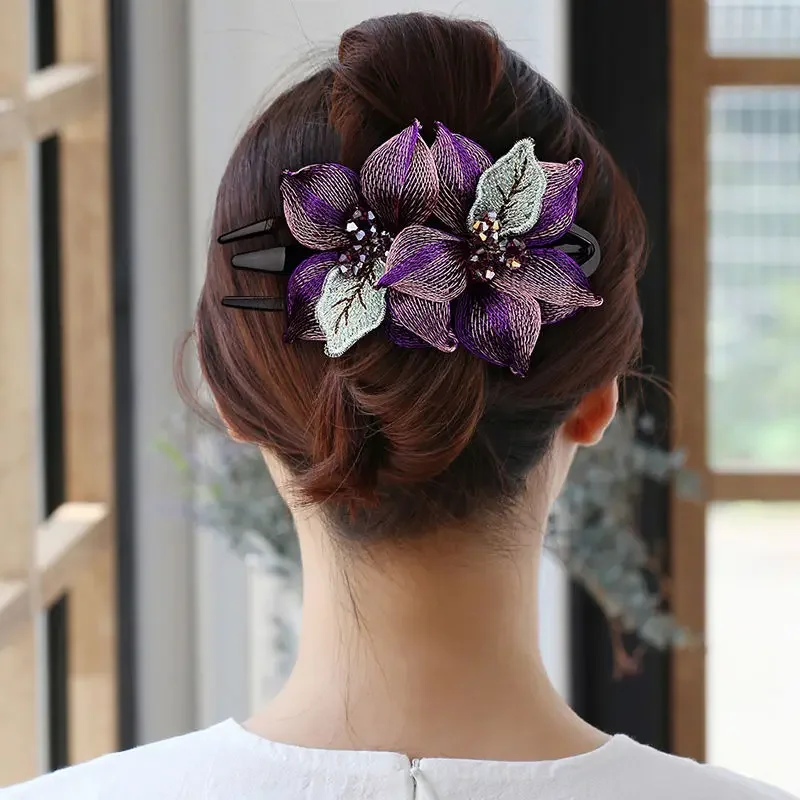 Luxury Copper Wire Flower Hairpin - Image 3