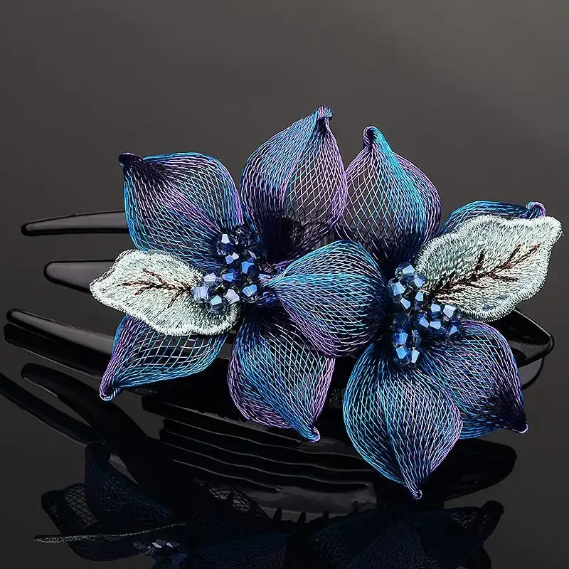 Luxury Copper Wire Flower Hairpin - Image 4