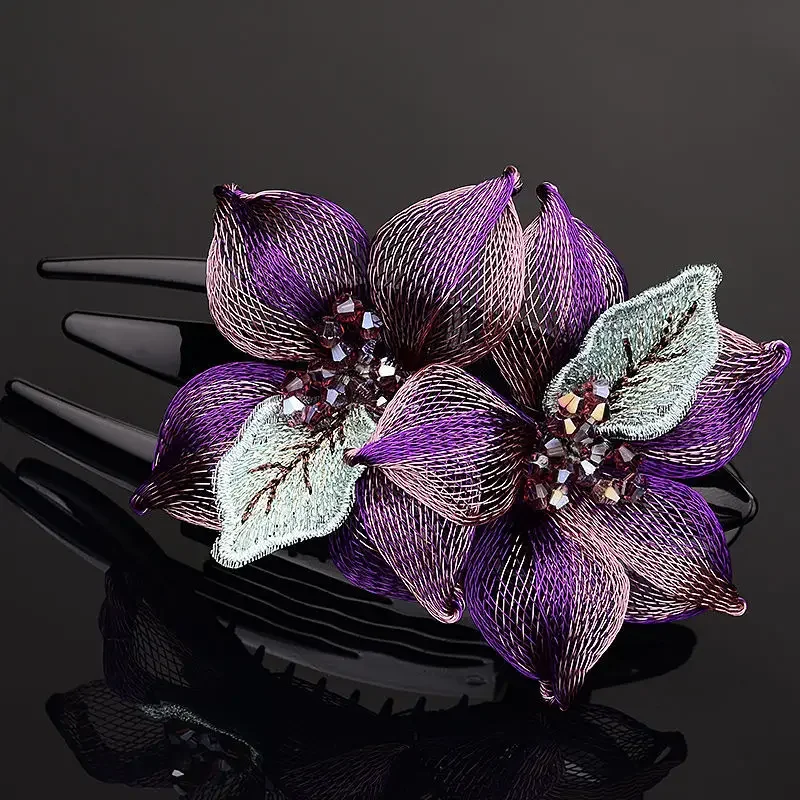 Luxury Copper Wire Flower Hairpin - Image 5
