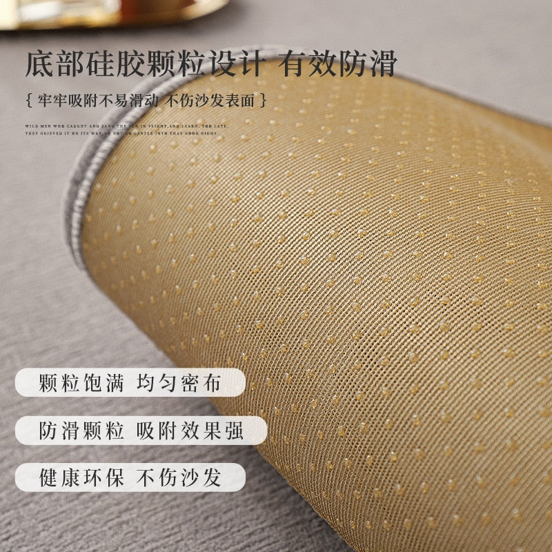 Luxury Embossed Gold Edge Sofa Cover - Image 11