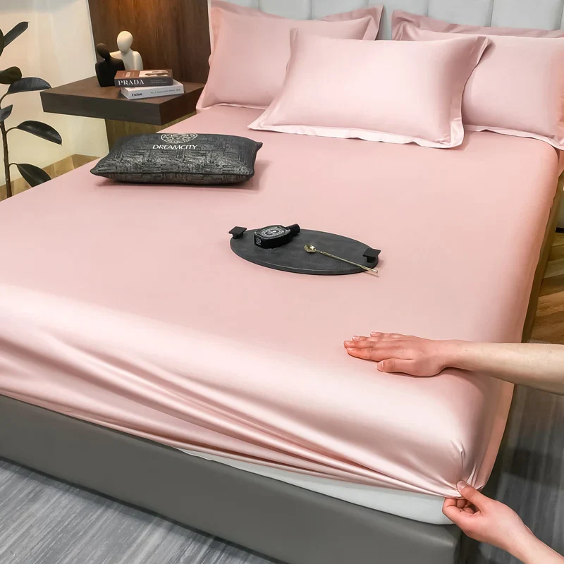 Luxury Glossy Cotton Fitted Bed Sheet - Image 23