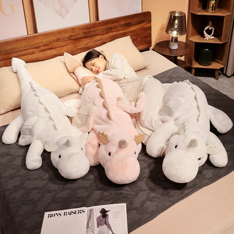 Majestic Dragonicorn: Enormous White Dragon Plush Toy - Image 3